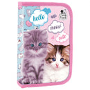 etui meisjes 20 x 13 cm lichtblauw/roze 25-delig