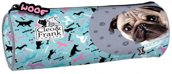 etui Woof jongens 7 x 22 cm polyester blauw