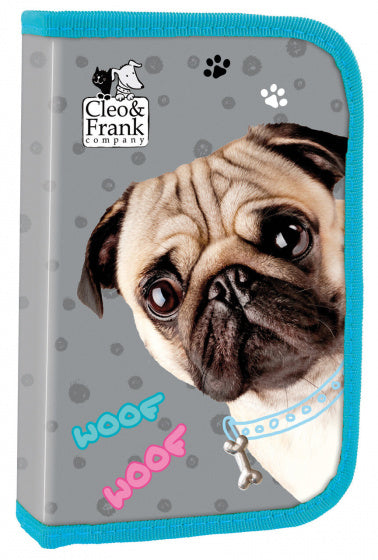 etui Woof junior 15 x 5 x 21 cm polyester grijs