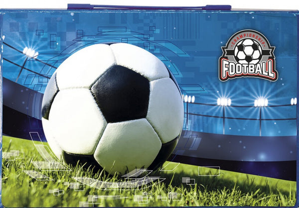 kleurset Football jongens 31 x 21,5 cm blauw 68-delig