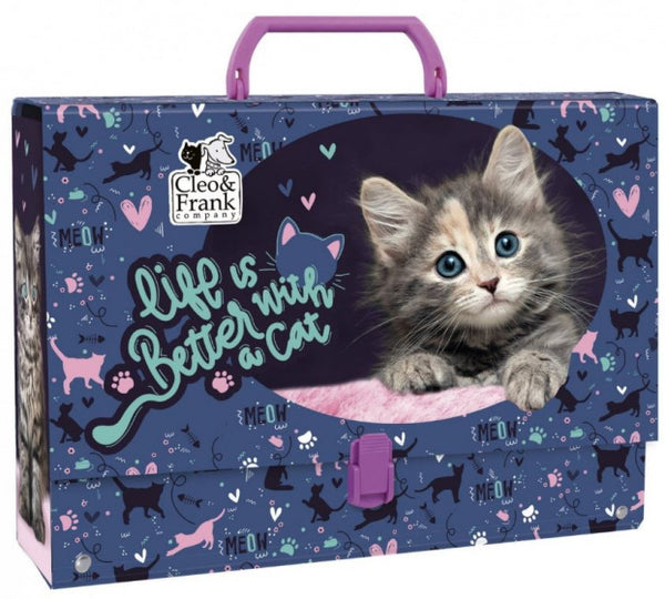 opbergkoffer meisjes 33 x 24 cm karton donkerblauw