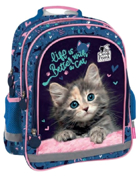 rugzak meisjes 19 liter polyester donkerblauw