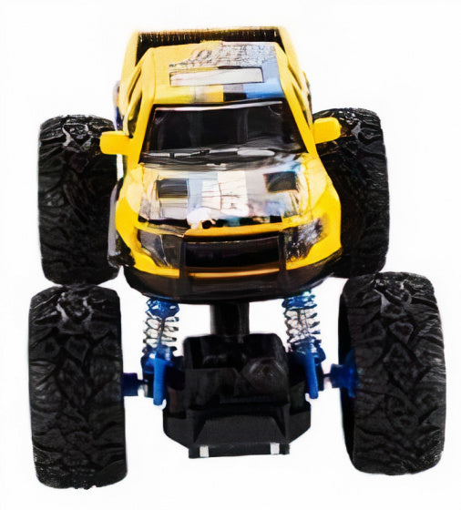 monstertruck jongens 16 cm staal geel/blauw