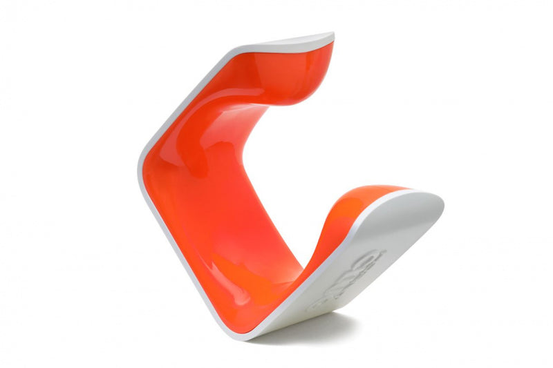 fietsenrek 9,9 x 5,5 cm oranje/wit
