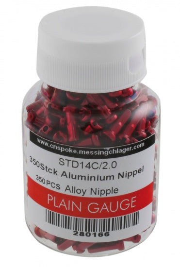 Spaaknippels 14G - 14 mm Aluminium 350 Stuks Rood