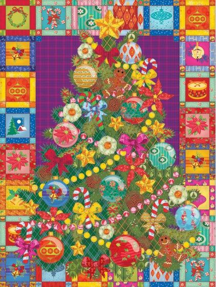 legpuzzel Christmas Tree Quilt karton 275 stukjes