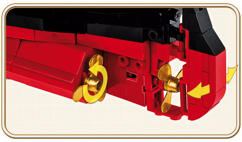bootset Titanic 1:300 92 cm rood/wit 2840-delig