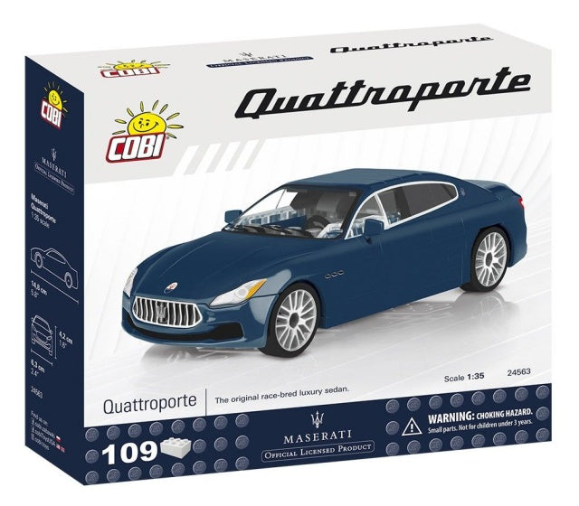 bouwpakket Maserati Quattroporte 1:35 blauw 109-delig 24563