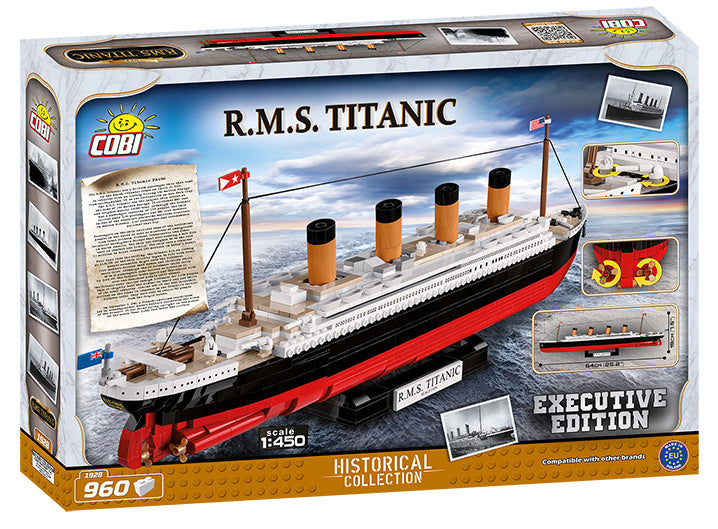 bouwpakket R.M.S Titanic ABS zwart/wit 960-delig