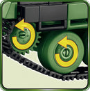 bouwset legervoertuig Leopard 2 A4 junior groen 865-delig