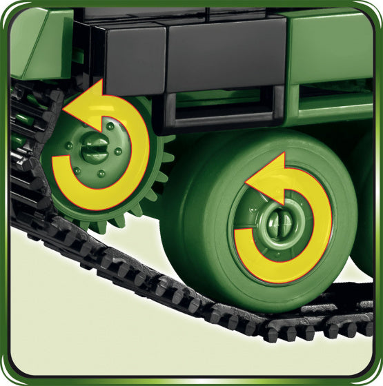 bouwset legervoertuig Leopard 2 A4 junior groen 865-delig