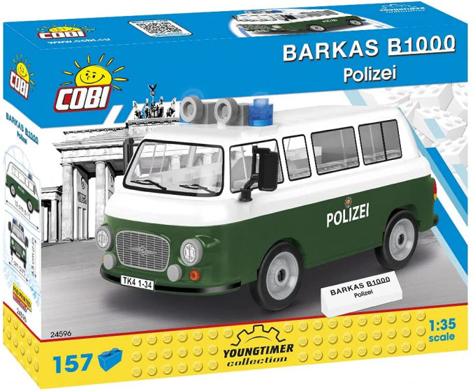 modelbouwset Barkas B1000 Politiewagen groen 157-delig