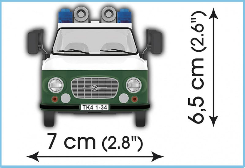 modelbouwset Barkas B1000 Politiewagen groen 157-delig