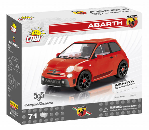 bouwpakket Fiat Abarth 595 junior 1:35 rood 71-delig