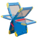 tekenbord 5-in-1 Fold N'Draw junior blauw 8-delig