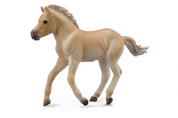 paarden: Fjord veulen 9 cm lichtbruin