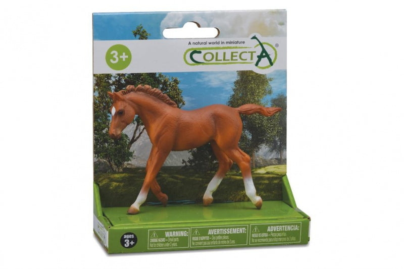 paarden: Peruaans veulen speelset 8 cm kastanjebruin