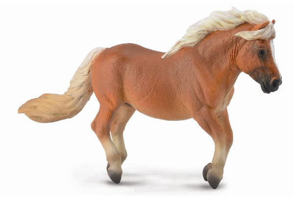 paarden: shetlandpony 10 cm lichtbruin