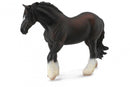 paarden: Shire merrie 17 cm zwart