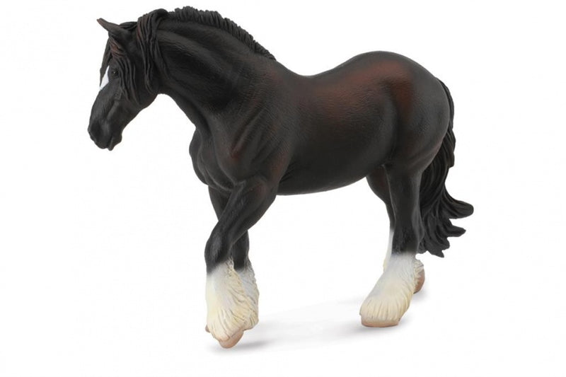 paarden: Shire merrie 17 cm zwart