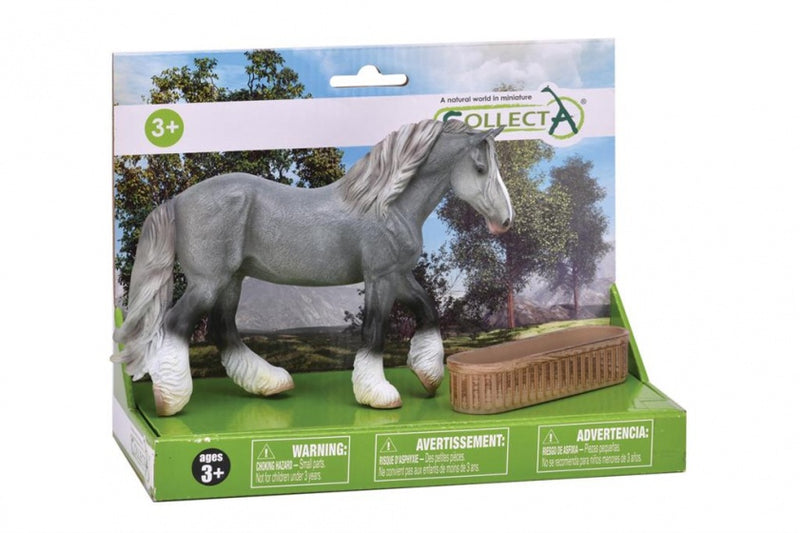 paarden: speelset in giftverpakking 2-delig grijs