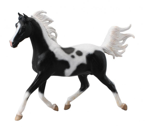 speeldier Arabische hengst 25 cm ABS zwart/wit