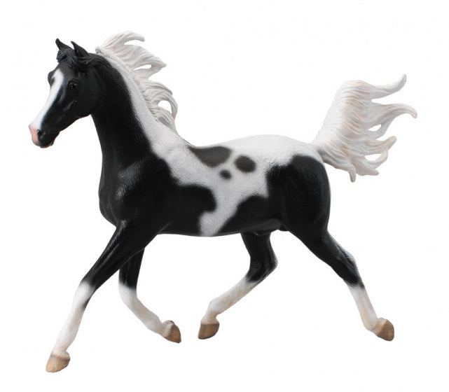 speeldier Arabische hengst 25 cm ABS zwart/wit