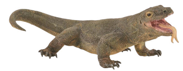 speeldier Komodovaraan 11.9 cm ABS groen