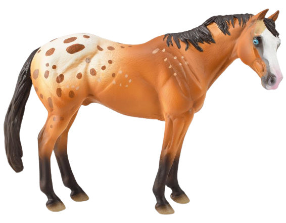 speelfiguur paard Appaloosa 13,5 cm ABS bruin/wit