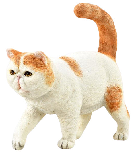 speelfiguur Exotische Korthaar 6,2 cm ABS wit/oranje