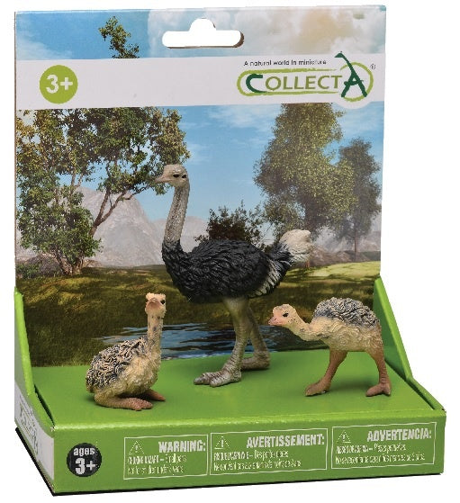 wilde dieren: speelset in giftverpakking 3-delig zw.