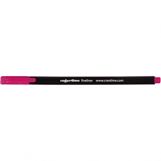 fineliner lijndikte 0,6-0,7 mm donkerroze 12 stuks