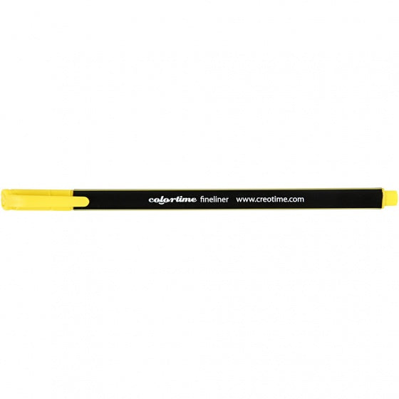 fineliner lijndikte 0,6-0,7 mm geel 12 stuks