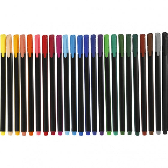 fineliner lijndikte 0,6-0,7 mm multicolor 24 stuks