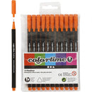 fineliner lijndikte 0,6-0,7 mm oranje 12 stuks