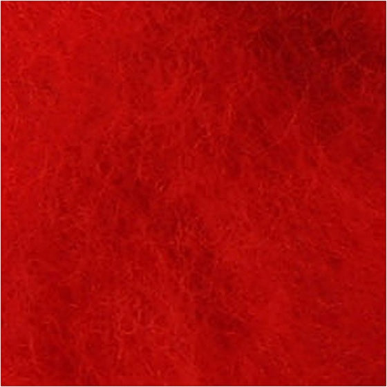 gekaarde wol rood 100 gr