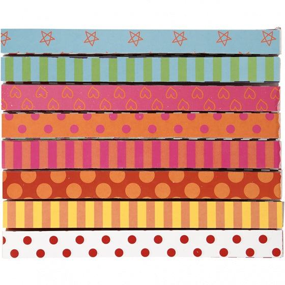 Glanspapier stroken 1,5 x 16 cm 400 stuks