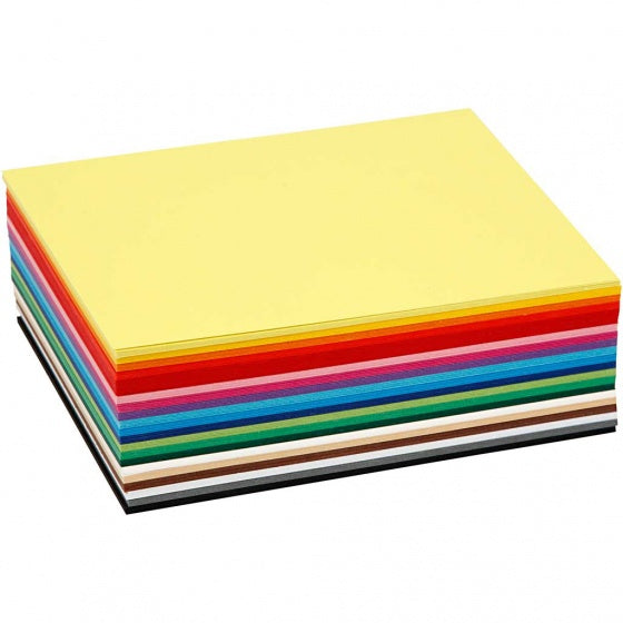 gekleurd karton 10,5 x 14,8 cm 120 stuks 180 g multicolor