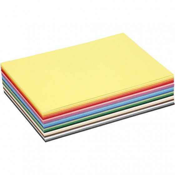 gekleurd karton 21 x 14,8 cm 60 stuks 180 g multicolor