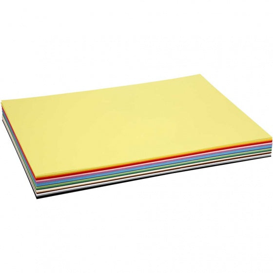 gekleurd karton 42 x 59,4 cm 20 stuks 180 g multicolor