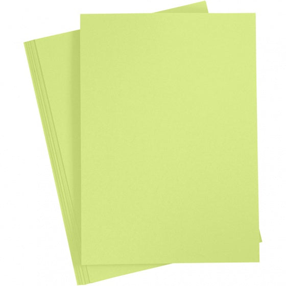 Gekleurd Karton Lime Groen A4, 20 vel