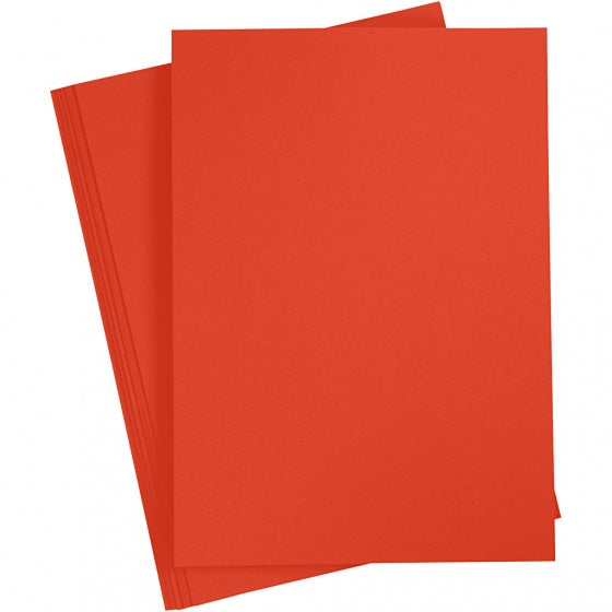 Gekleurd Karton Helder Rood A4, 20 vel
