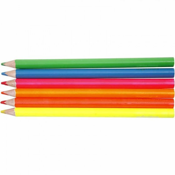 kleurpotloden 4 mm vulling neon kleuren 6 stuks