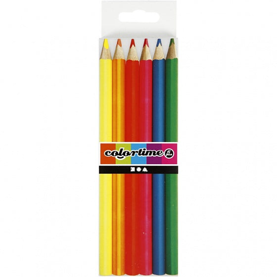 kleurpotloden 4 mm vulling neon kleuren 6 stuks