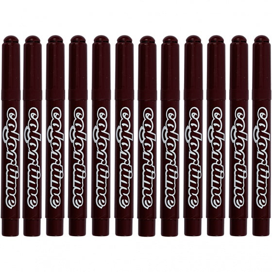 Donkerbruine Jumbo Stiften, 12st.