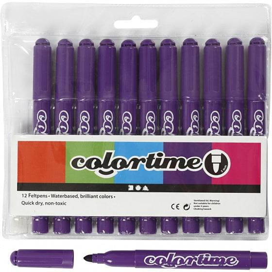 Donkerpaarse Jumbo Stiften, 12st.