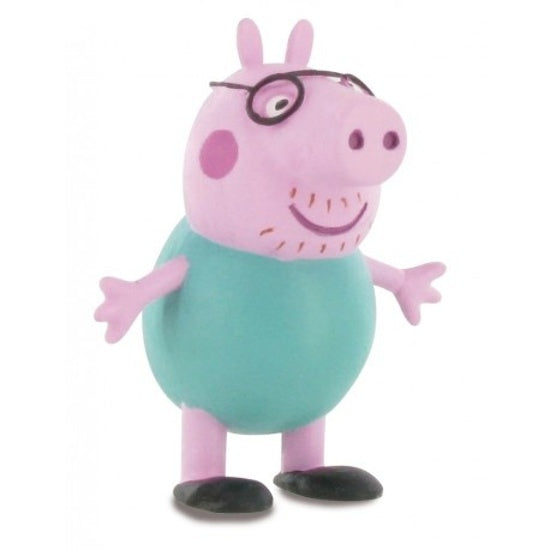 speelfiguur Peppa Pig: Daddy Pig 6 cm roze