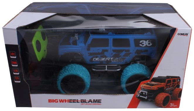 monstertruck Big Wheel Blame 29 x 15 cm blauw 4-delig