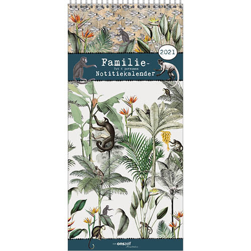 familiekalender Jungle 2021 20 x 45 cm papier