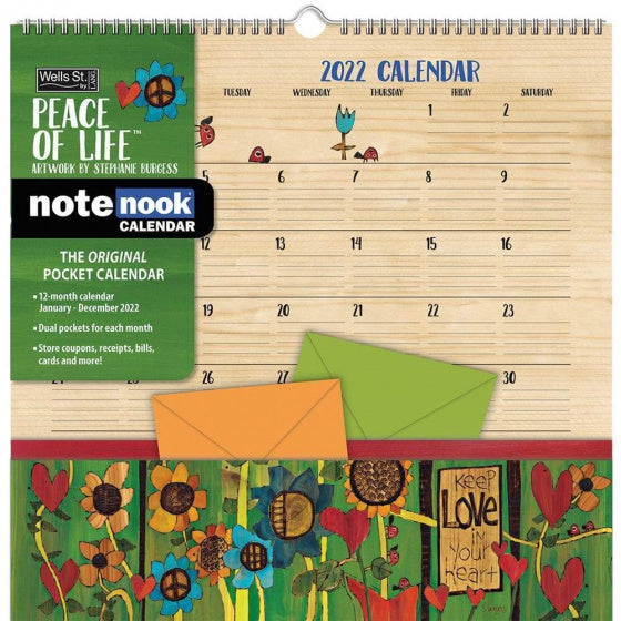 kalender 2022 Peace of Life Note Nook 30 x 30 cm papier